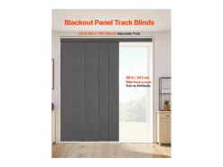 Cortina de Paneles SucceBuy Oscurecedores Verticales en Carril 116-218 cm de Ancho, Panel Japonés Ajustable hasta 243 cm de Alto, Ideal para Puertas Correderas