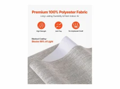Online Cortina de Paneles SucceBuy Verticales en Carril 116-218 cm de Ancho, Paneles Japoneses Ajustables hasta 243 cm de Alto, Ideal para Puertas Correderas Marru00f3n