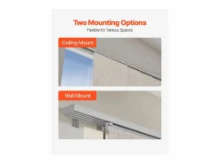 Online Cortina de Paneles SucceBuy Verticales en Carril 116-218 cm de Ancho, Paneles Japoneses Ajustables hasta 243 cm de Alto, Ideal para Puertas Correderas Marru00f3n