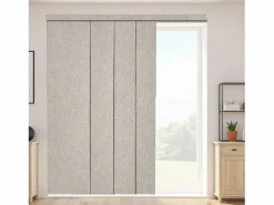 Online Cortina de Paneles SucceBuy Verticales en Carril 116-218 cm de Ancho, Paneles Japoneses Ajustables hasta 243 cm de Alto, Ideal para Puertas Correderas Marru00f3n