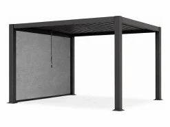 Best Cortina retráctil para pérgola bioclimática - An.300 cm x Alt.234cm - antracita - COSMA Cenador Y Quiosco|Pérgola