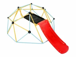 Clearance Cúpula de Escalada SucceBuy, 2,4 m con Tobogán, Escalador con Cúpula Geométrica, Sala de Juegos para Niños de 3 a 9 Años Columpio