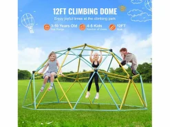 Outlet Cúpula de Escalada SucceBuy, 366 cm, Escalador con Cúpula Geométrica, Sala de Juegos para Niños de 3 a 10 Años