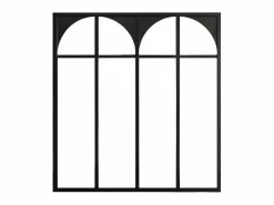 Online Vente-unique Cristalera art decó de aluminio lacado 120x105 cm - - ARCADEA Negro