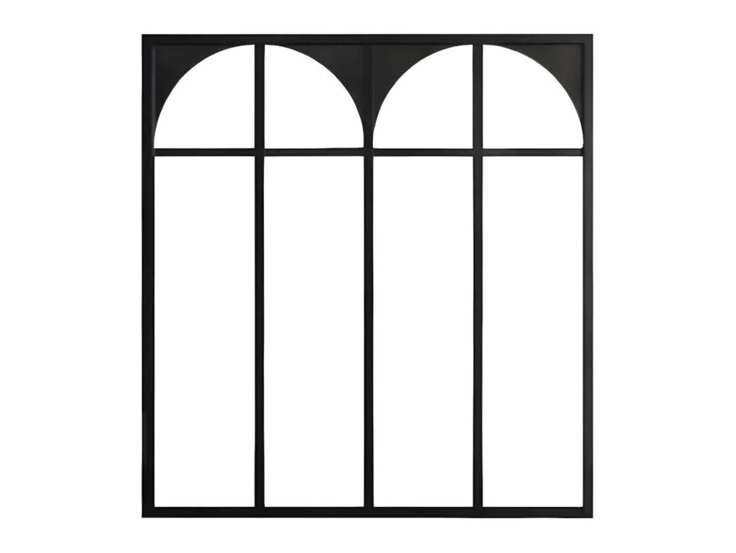 Online Vente-unique Cristalera art decó de aluminio lacado 120x105 cm - - ARCADEA Negro