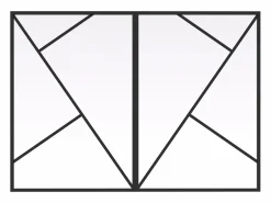 Discount Vente-unique Cristalera asimétrica de aluminio termolacado - An. 180 x Alt. 130 - FAZENDA Negro