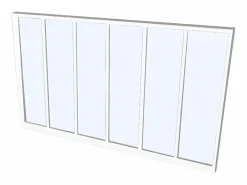 Sale Vente-unique Cristalera atelier aluminio termolacado 180x105 BAYVIEW Blanco