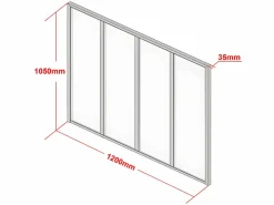Vente-unique Cristalera atelier aluminio termolacado 120x105 BAYVIEW