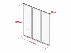 Discount Vente-unique Cristalera atelier BAYVIEW aluminio 90x105 Negro