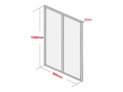 Vente-unique Cristalera atelier BAYVIEW aluminio 60x105