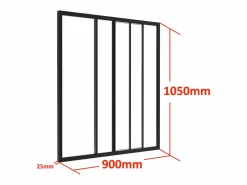 Discount Cristalera corredera de aluminio termolacado 90 x 105 cm - RAVENA Cristalera Interior