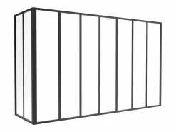 Cristalera de esquina de taller de aluminio termolacado - Ancho 210 x Prof. 60 x Alt. 130 - - BAYVIEW Cristalera Interior