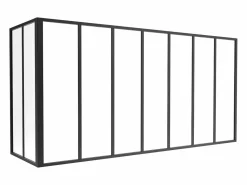 Vente-unique Cristalera de esquina de taller de aluminio termolacado - Ancho 210 x Prof. 60 x Alt. 105 - - BAYVIEW