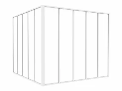 Vente-unique Cristalera de esquina de aluminio termolacado - Ancho 150 x Prof. 150 x Alt. 130 - - BAYVIEW