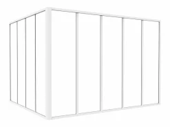 Vente-unique Cristalera de esquina de taller de aluminio termolacado - Ancho 210 x Prof. 60 x Alt. 105 - - BAYVIEW