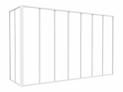 Vente-unique Cristalera de esquina de taller de aluminio termolacado - Ancho 210 x Prof. 60 x Alt. 130 - - BAYVIEW