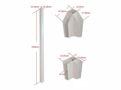 Vente-unique Cristalera de esquina de taller de aluminio termolacado - Ancho 210 x Prof. 60 x Alt. 130 - - BAYVIEW
