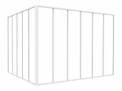 Hot Vente-unique Cristalera de esquina de taller de aluminio termolacado - Ancho 180 x Ancho 150 x Alt. 130 - - BAYVIEW Blanco