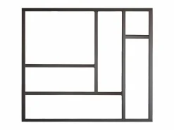 Vente-unique Cristalería de taller de aluminio térmico - 150x130 cm - - ARTENA Negro