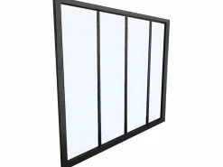 Vente-unique Cristalera esquinera atelier de aluminio termolacado Ancho 120 x Ancho 60 x Alt. 105 BAYVIEW