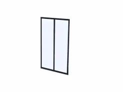 Vente-unique Cristalera esquinera atelier de aluminio termolacado Ancho 120 x Ancho 60 x Alt. 130 BAYVIEW Negro