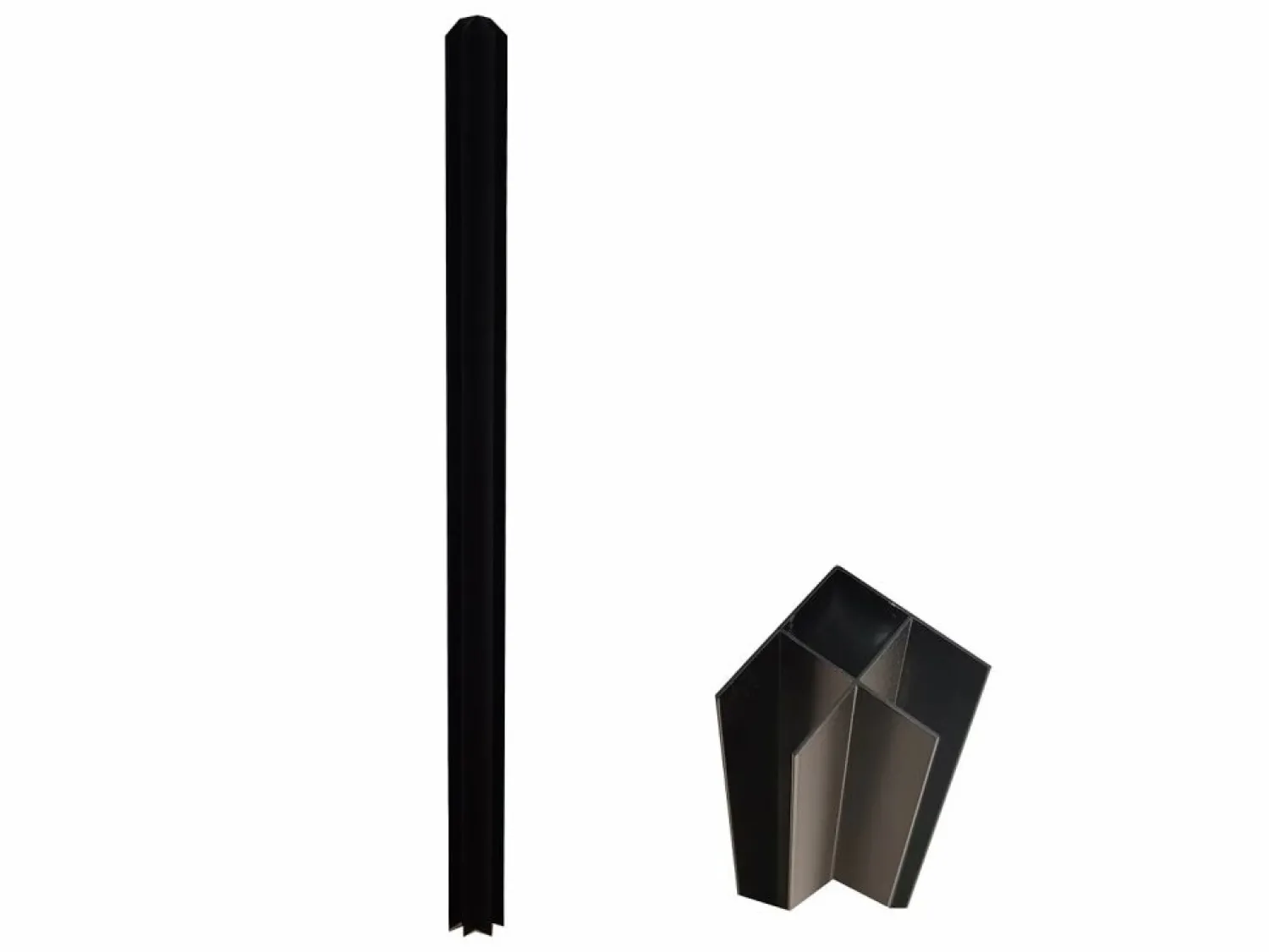 Vente-unique Cristalera esquinera atelier de aluminio termolacado Ancho 120 x Ancho 60 x Alt. 130 BAYVIEW Negro