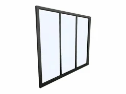 Discount Vente-unique Cristalera estilo atelier BAYVIEW aluminio 90x130 Negro
