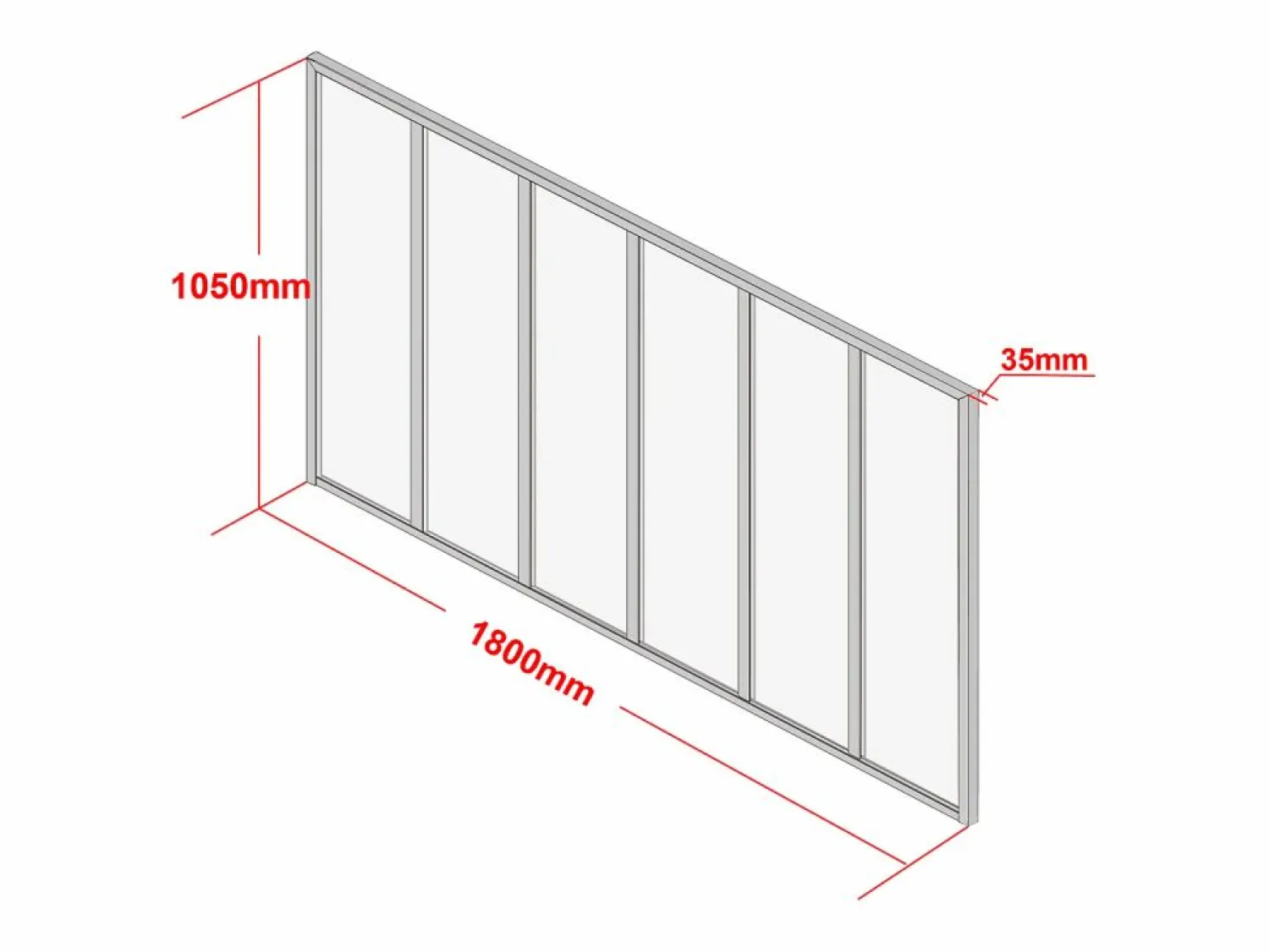 Vente-unique Cristalera tipo taller de aluminio termolacado 180x105 cm BAYVIEW