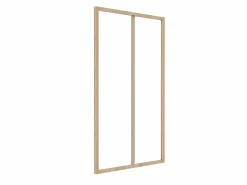 Vente-unique Cristalera tipo taller de aluminio termolacado - 60 x 105 cm - Natural claro - BAYVIEW