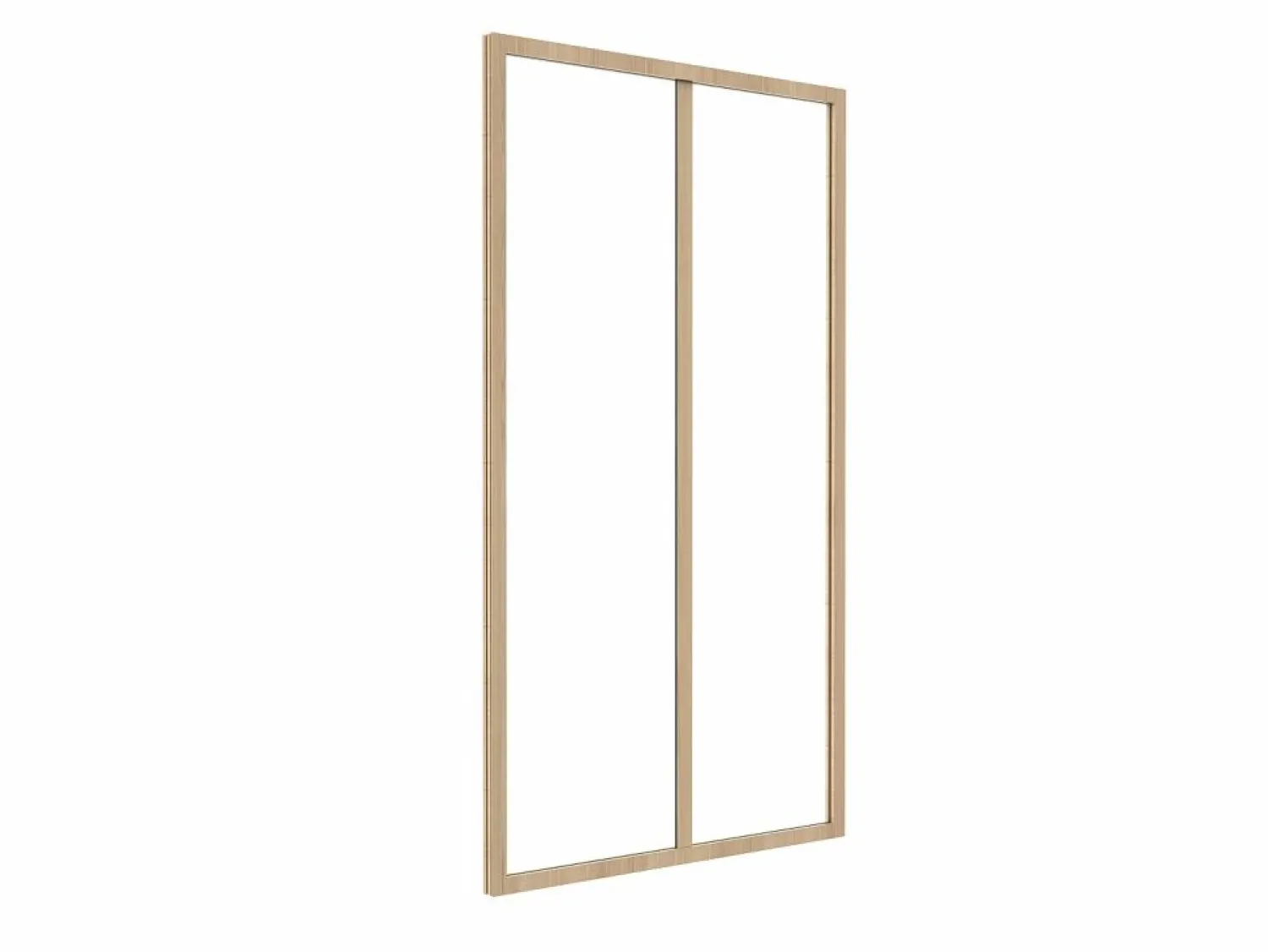 Vente-unique Cristalera tipo taller de aluminio termolacado - 60 x 105 cm - Natural claro - BAYVIEW