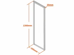 Vente-unique Cristalera tipo taller de aluminio termolacado - 30x130 cm - - BAYVIEW