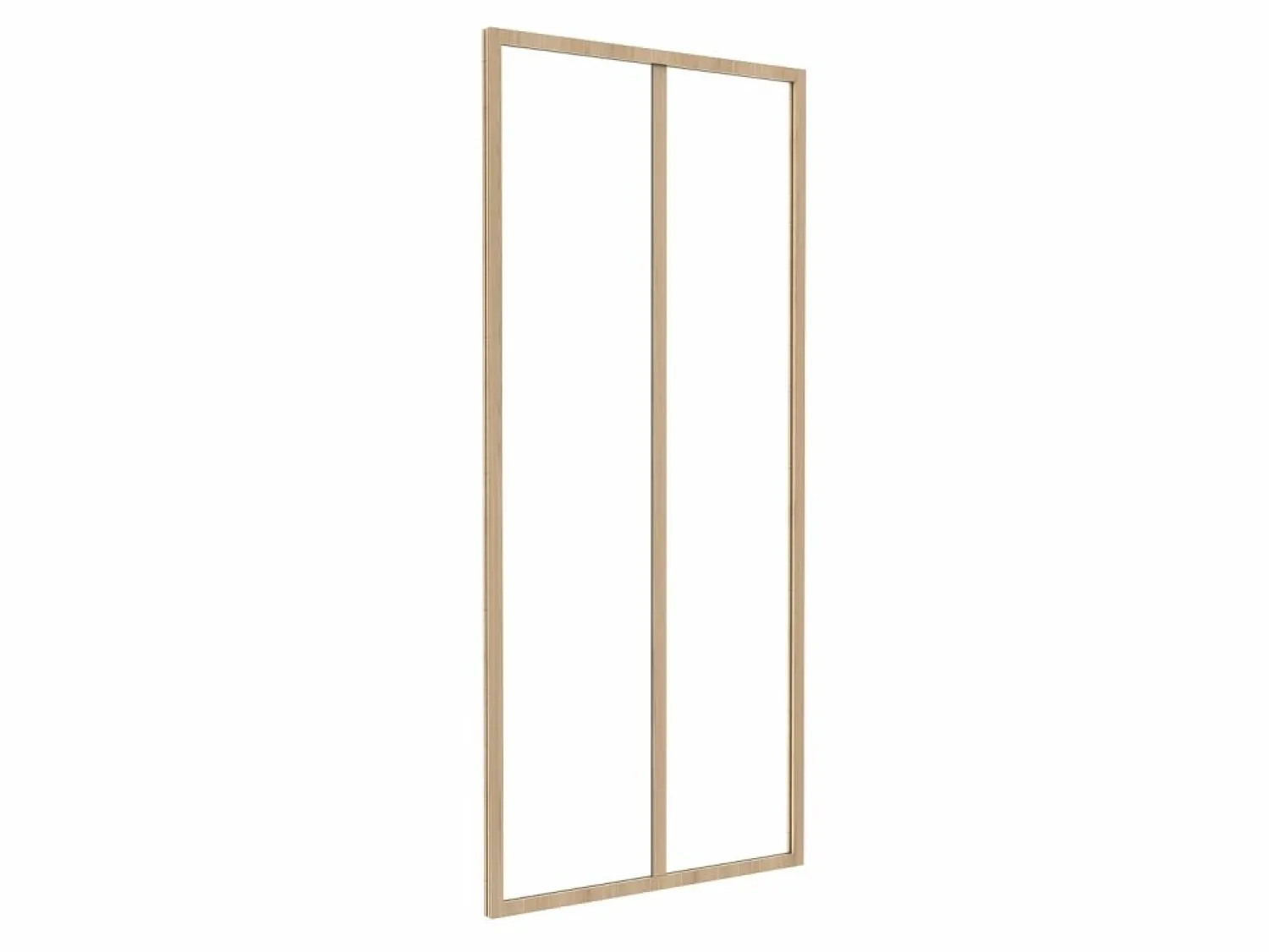 Cristalera tipo taller de aluminio termolacado - 60x130 cm - Natural claro - BAYVIEW Cristalera Interior
