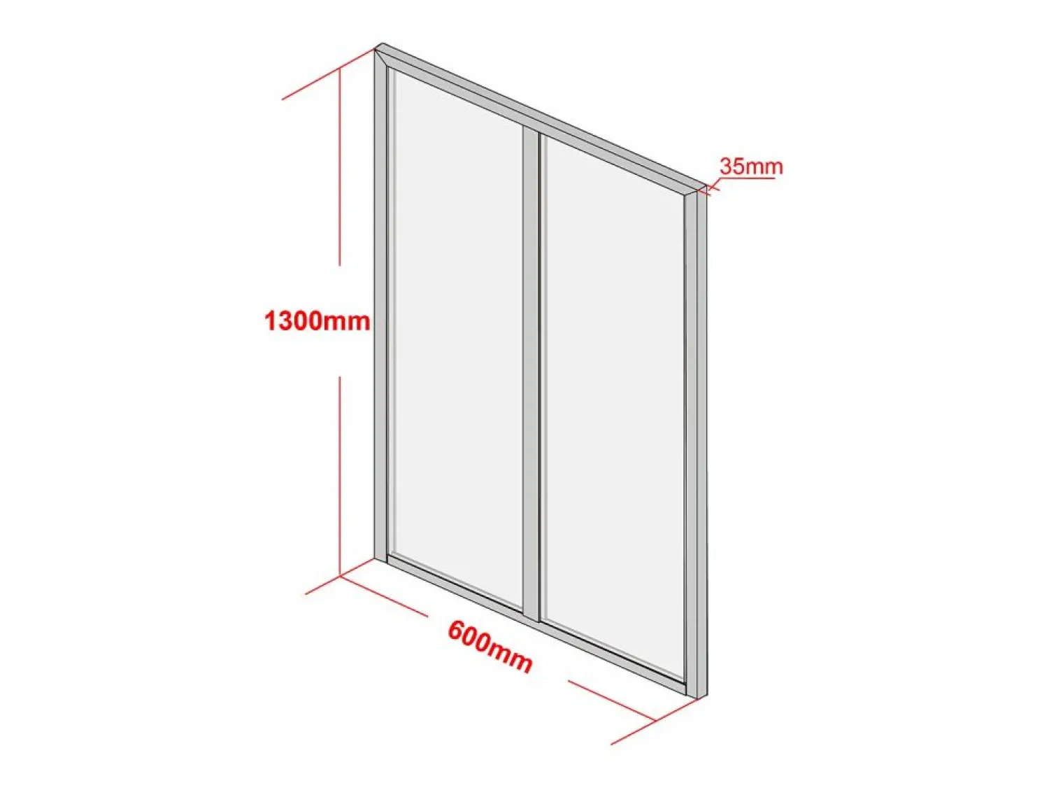 Cristalera tipo taller de aluminio termolacado - 60x130 cm - Natural claro - BAYVIEW Cristalera Interior