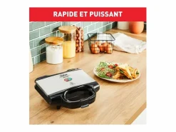 Online Croque-monsieur SM155212 ultracompacto 700W acero inoxidable antiadherente con mango termorresistente y bloqueo de seguridad Pequeño Electrodoméstico