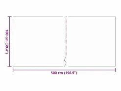 Césped artificial 5 x 1 m Polipropileno Negro