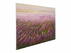 Sale Cuadro al óleo campo de flores pintado a mano Cuadro