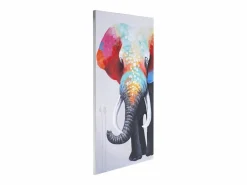 MCW Cuadro al óleo Elefante II pintado a mano Multicolor