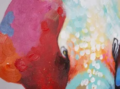 MCW Cuadro al óleo Elefante II pintado a mano Multicolor