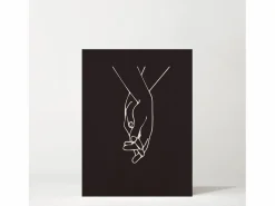 Sale DECOWOOD Cuadro de madera Black Hands Negro