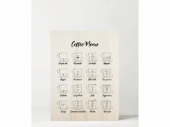 New Cuadro de madera Coffee Menu Cuadro