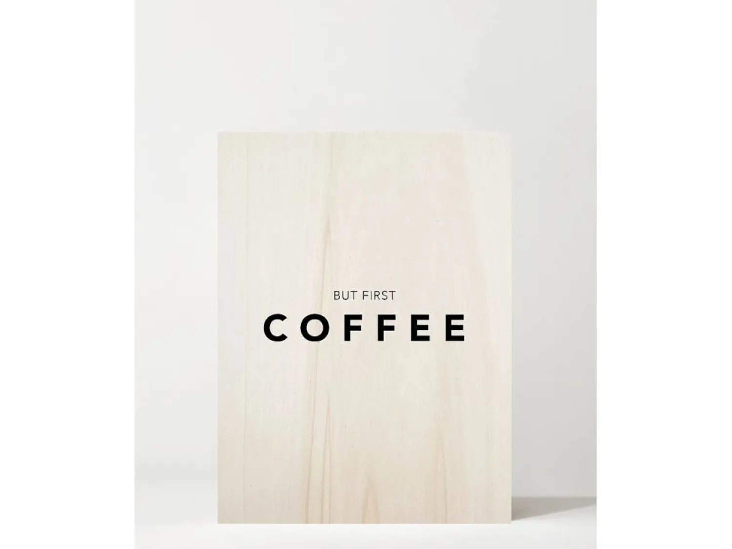 DECOWOOD Cuadro de madera First Coffee