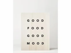 Clearance DECOWOOD Cuadro de madera Good Food Multicolor