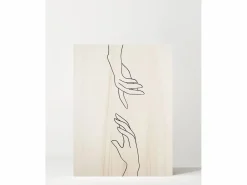 Best DECOWOOD Cuadro de madera Hands Beige