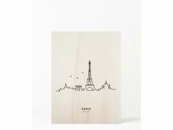 New Cuadro de madera Paris Skyline Cuadro