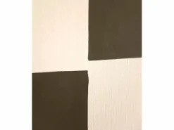 Clearance DECOWOOD Cuadro decorativo sobre lienzo de algodón con marco de madera negro pintado artesanalmente con pintura al oleo de 60x80cm - PRISMA - Multicolor