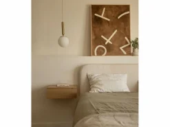 Sale DECOWOOD Cuadro decorativo sobre lienzo de algodón con marco de madera marrón oscuro pintado artesanalmente con pintura al oleo de 60x80cm - SILVANA - Multicolor