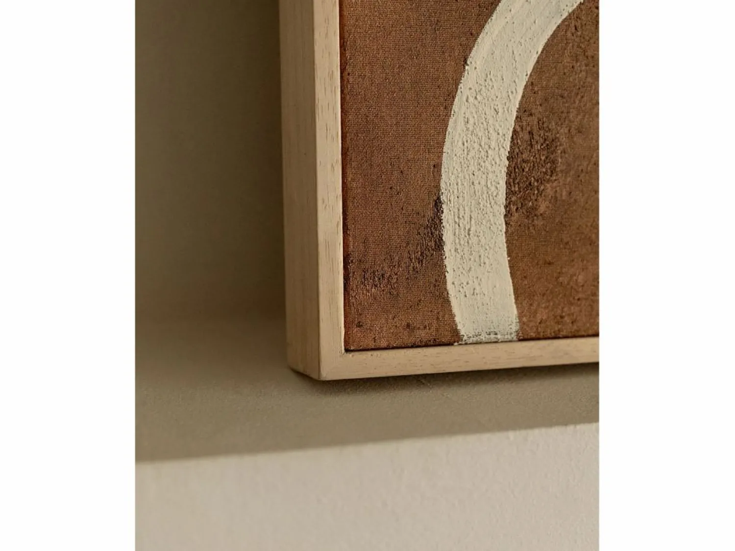 Sale DECOWOOD Cuadro decorativo sobre lienzo de algodón con marco de madera marrón oscuro pintado artesanalmente con pintura al oleo de 60x80cm - SILVANA - Multicolor