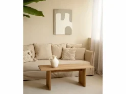 DECOWOOD Cuadro decorativo sobre lienzo de algodón pintado artesanalmente con pintura al oleo sin marco de 60x80cm - KIKA - Multicolor