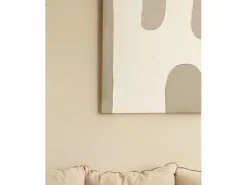 DECOWOOD Cuadro decorativo sobre lienzo de algodón pintado artesanalmente con pintura al oleo sin marco de 60x80cm - KIKA - Multicolor