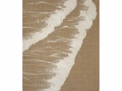 DECOWOOD Cuadro decorativo sobre lienzo de lino con marco de madera marrón oscuro pintado artesanalmente con pintura al oleo de 100x150cm - ADRIANA -